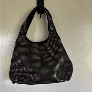 Elegant Black Rhinestone Women's Bag